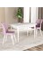 Hestia Serisi Mdf Mutfak-Salon Masa Sandalye Takımı (2 Sandalyeli) Beyaz 1