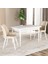 Hestia Serisi Mdf Mutfak-Salon Masa Sandalye Takımı (2 Sandalyeli) Beyaz 1