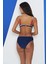 2327-1 Kadın Çizgili Geniş Üçgen Omuzdan Askılı Kemerli Bikini 3