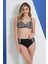 2347-3 Zebra Boş Kaplı Balenli Omuzdan Askılı Toparlayıcı Yüksek Bel Bikini 1