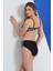 2347-3 Zebra Boş Kaplı Balenli Omuzdan Askılı Toparlayıcı Yüksek Bel Bikini 3