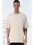 Basic Erkek Bisiklet Yaka Oversize Kalıp Kısa Kollu T-Shirt 1