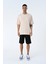 Basic Erkek Bisiklet Yaka Oversize Kalıp Kısa Kollu T-Shirt 3