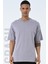 Basic Erkek Bisiklet Yaka Oversize Kalıp Kısa Kollu T-Shirt 1