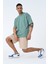 Basic Erkek Bisiklet Yaka Oversize Kalıp Kısa Kollu T-Shirt 3
