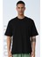 Basic Erkek Bisiklet Yaka Oversize Kalıp Kısa Kollu T-Shirt 1