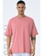 Basic Erkek Bisiklet Yaka Oversize Kalıp Kısa Kollu T-Shirt 1