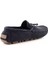 Lacivert Süet Leather Erkek Loafer Ayakkabı E01549913402 3