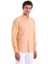 Turuncu Comfort Fit Düz 100% Pamuk Slim Yaka Uzun Kollu Casual Oxford Gömlek 1
