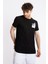 Erkek/ Baskılı O-Yaka T-Shirt Tissue - Siyah 2
