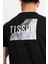Erkek/ Baskılı O-Yaka T-Shirt Tissue - Siyah 5