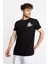 Erkek Baskılı O-Yaka T-Shirt Marino - Siyah 2