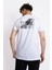 Erkek/ Baskılı O-Yaka T-Shirt Tissue - Beyaz 3