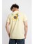 Erkek/ Baskılı O-Yaka T-Shirt Girasol - Açık Sarı 3