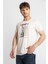 Erkek/ Baskılı O-Yaka T-Shirt Libestatuas - Ham Pamuk 3