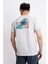 Erkek/ Baskılı O-Yaka T-Shirt Tissue - Gri Melanj 3