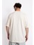 Erkek/ Baskılı Oversize O-Yaka T-Shirt Suelto - Ham Pamuk 4