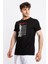 Erkek/ Baskılı O-Yaka T-Shirt Libestatuas - Siyah 2
