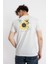 Erkek/ Baskılı O-Yaka T-Shirt Girasol - Gri Melanj 3