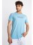 Erkek/ Baskılı O-Yaka T-Shirt Girasol - Açık Mavi 1