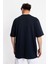 Erkek/ Baskılı Oversize O-Yaka T-Shirt Suelto - Lacivert 4