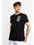 Erkek/ Baskılı O-Yaka T-Shirt Bandos - Siyah 2