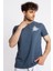 Erkek/ Baskılı O-Yaka T-Shirt Marino - Lacivert Melanj 2