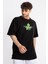 Erkek/ Baskılı Oversize O-Yaka T-Shirt Suelto - Siyah 1