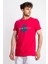 Erkek/ Baskılı O-Yaka T-Shirt Anillo - Macenta 3