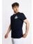 Erkek/ Baskılı O-Yaka T-Shirt Marino - Lacivert 2