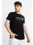 Erkek/ Baskılı O-Yaka T-Shirt Apiso - Siyah 2