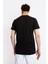 Erkek/ Baskılı O-Yaka T-Shirt Apiso - Siyah 4
