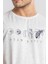 Erkek/ Baskılı O-Yaka T-Shirt Apiso - Gri Melanj 5