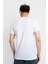 Erkek/ Baskılı O-Yaka T-Shirt Apiso - Beyaz 4
