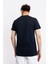 Erkek/ Baskılı O-Yaka T-Shirt Apiso - Lacivert 4