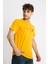 Erkek/ Baskılı O-Yaka T-Shirt Apiso - Koyu Sarı 3