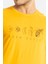 Erkek/ Baskılı O-Yaka T-Shirt Apiso - Koyu Sarı 5