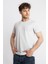 Erkek/ Baskılı O-Yaka T-Shirt Premiver - Gri Melanj 2