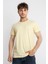 Erkek/ Baskılı O-Yaka T-Shirt Premiver - Açık Sarı 1