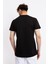 Erkek/ Baskılı O-Yaka T-Shirt Herestatuas - Siyah 4