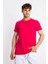 Erkek/ Baskılı O-Yaka T-Shirt Premiver - Macenta 1