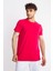 Erkek/ Baskılı O-Yaka T-Shirt Premiver - Macenta 2