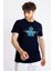 Erkek/ Baskılı O-Yaka T-Shirt Anillo - Lacivert 3