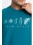 Erkek/ Baskılı O-Yaka T-Shirt Apiso - Göl Yeşili 5