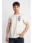 Erkek/ Baskılı O-Yaka T-Shirt Bandos - Ham Pamuk 1