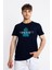 Erkek/ Baskılı O-Yaka T-Shirt Anillo - Lacivert 1