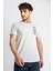 Erkek/ Baskılı O-Yaka T-Shirt Bandos - Gri Melanj 2