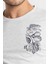 Erkek/ Baskılı O-Yaka T-Shirt Bandos - Gri Melanj 4