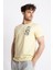 Erkek/ Baskılı O-Yaka T-Shirt Bandos - Açık Sarı 2