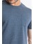 Erkek/ O-Yaka Cepli T-Shirt Bolsillo - Lacivert Melanj 4